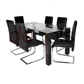 visualización mesa y sillas flotantes